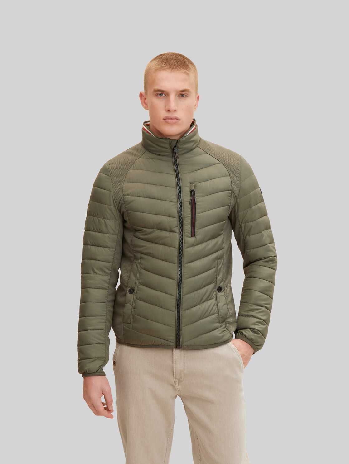 TOM TAILOR Herren Hybrid Jacke, grün, Gr. XL,