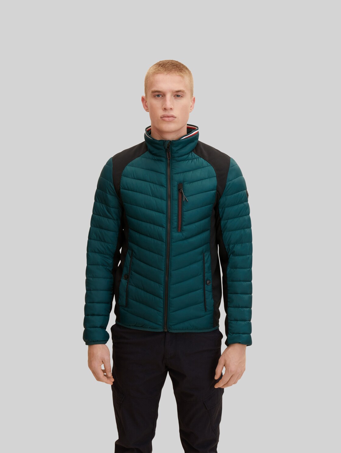 TOM TAILOR Herren Hybrid Jacke, grün, Gr. XXL,