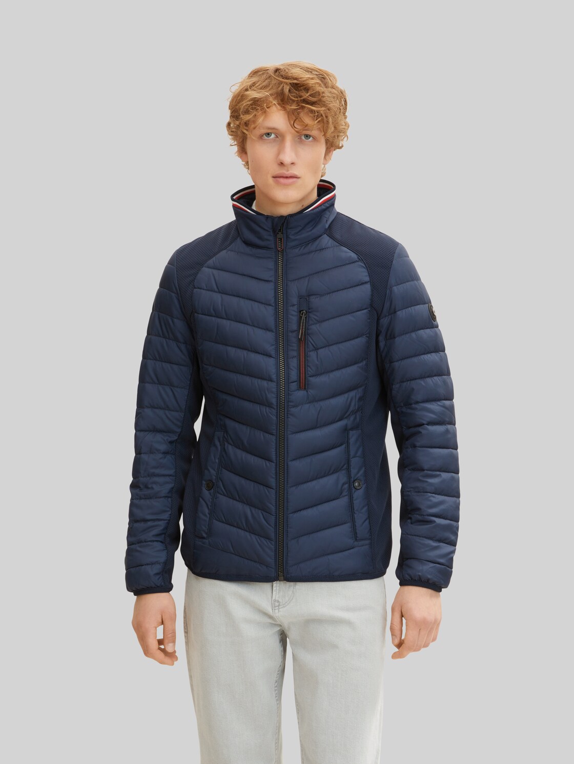 TOM TAILOR Herren Hybrid Jacke, blau, Gr. XXL,
