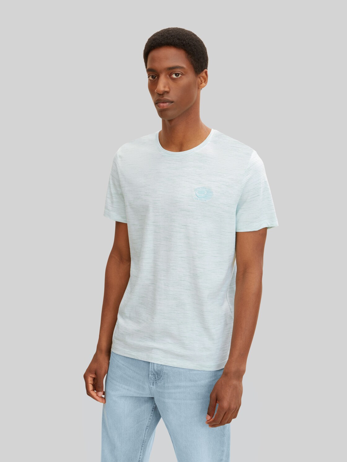 TOM TAILOR Herren T-Shirt mit Stickerei , grün, Gr. XXL,