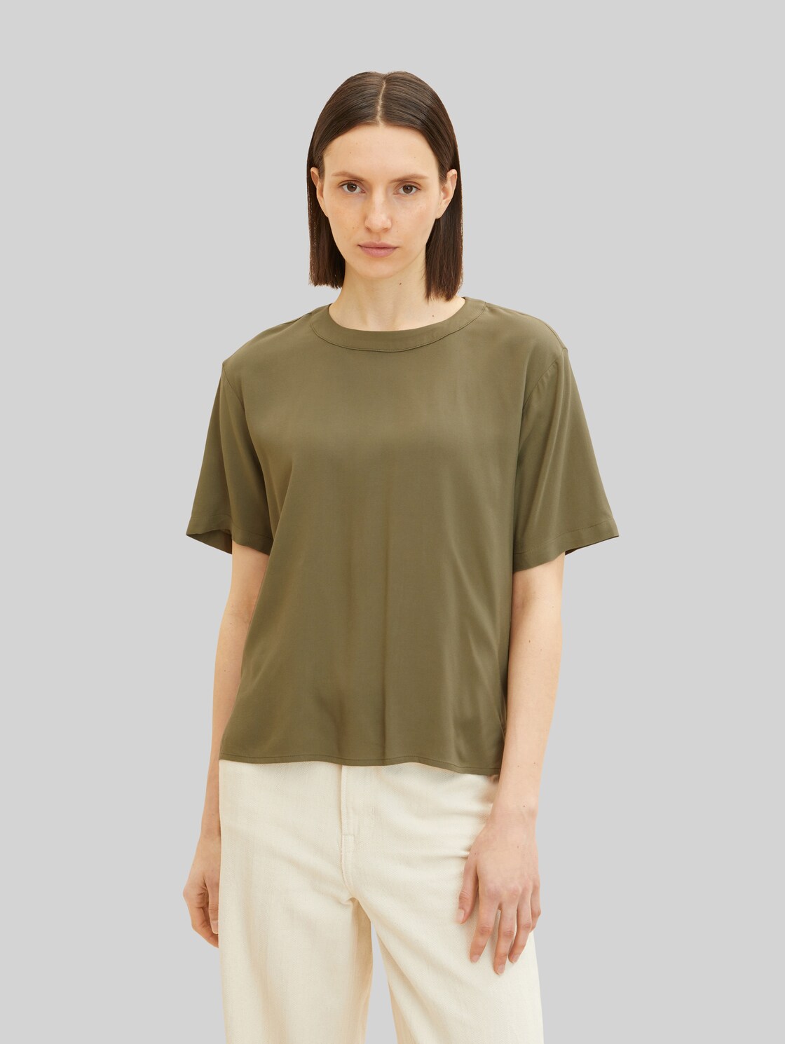 TOM TAILOR Damen Bluse mit Halbarm, grün, Gr. 36,