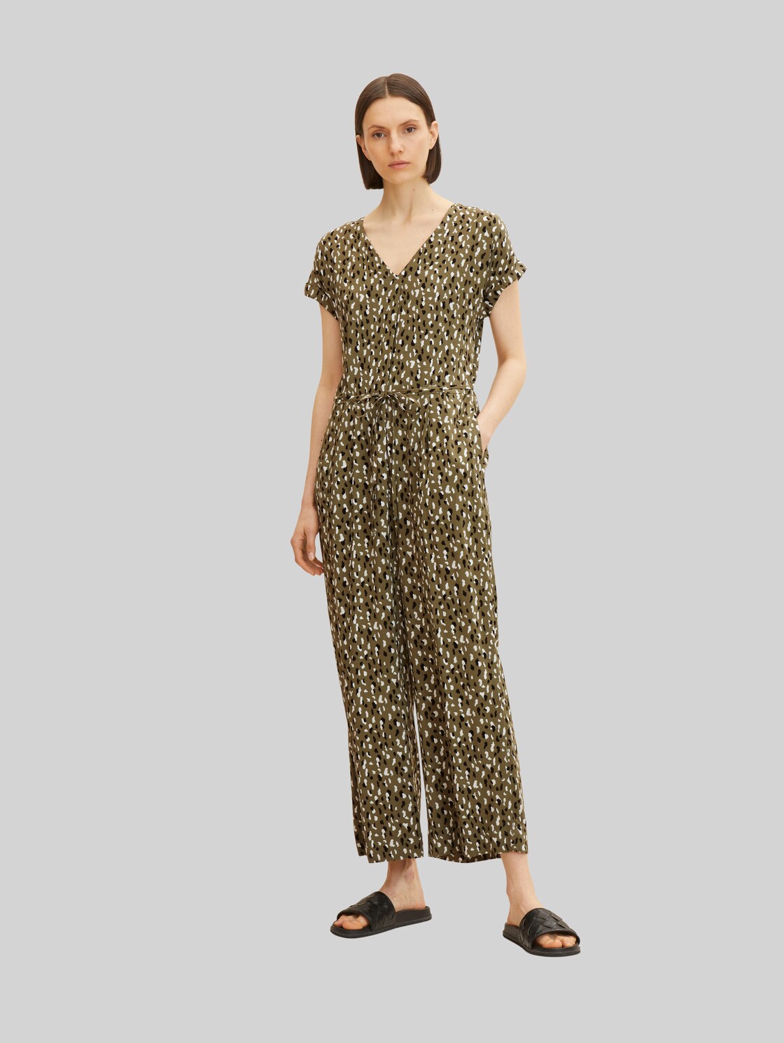 TOM TAILOR Damen Basic Jumpsuit , grün, Gr. 36,