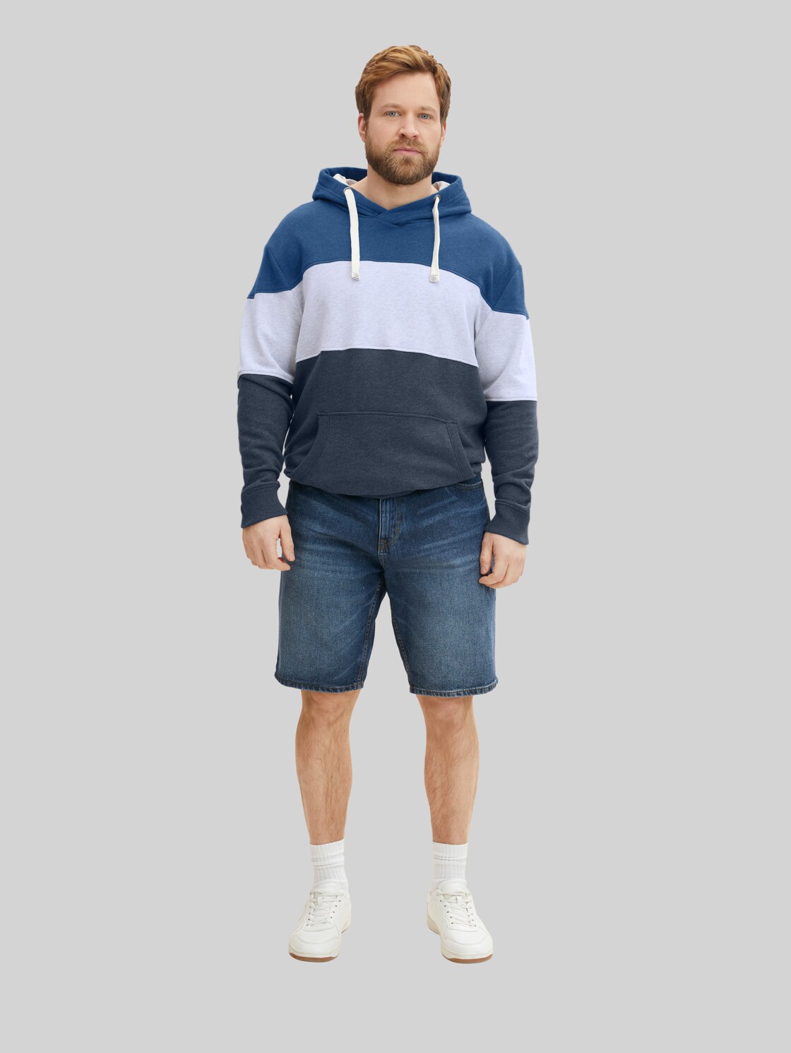 TOM TAILOR Herren Slim Jeans Shorts, blau, Gr. 44, baumwolle