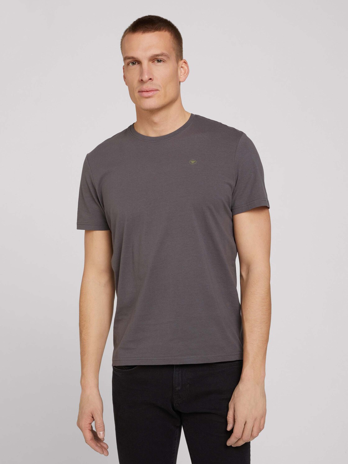 Tom Tailor Basic T-Shirt Met Logoprint, Mannen, Blauw, Größe S