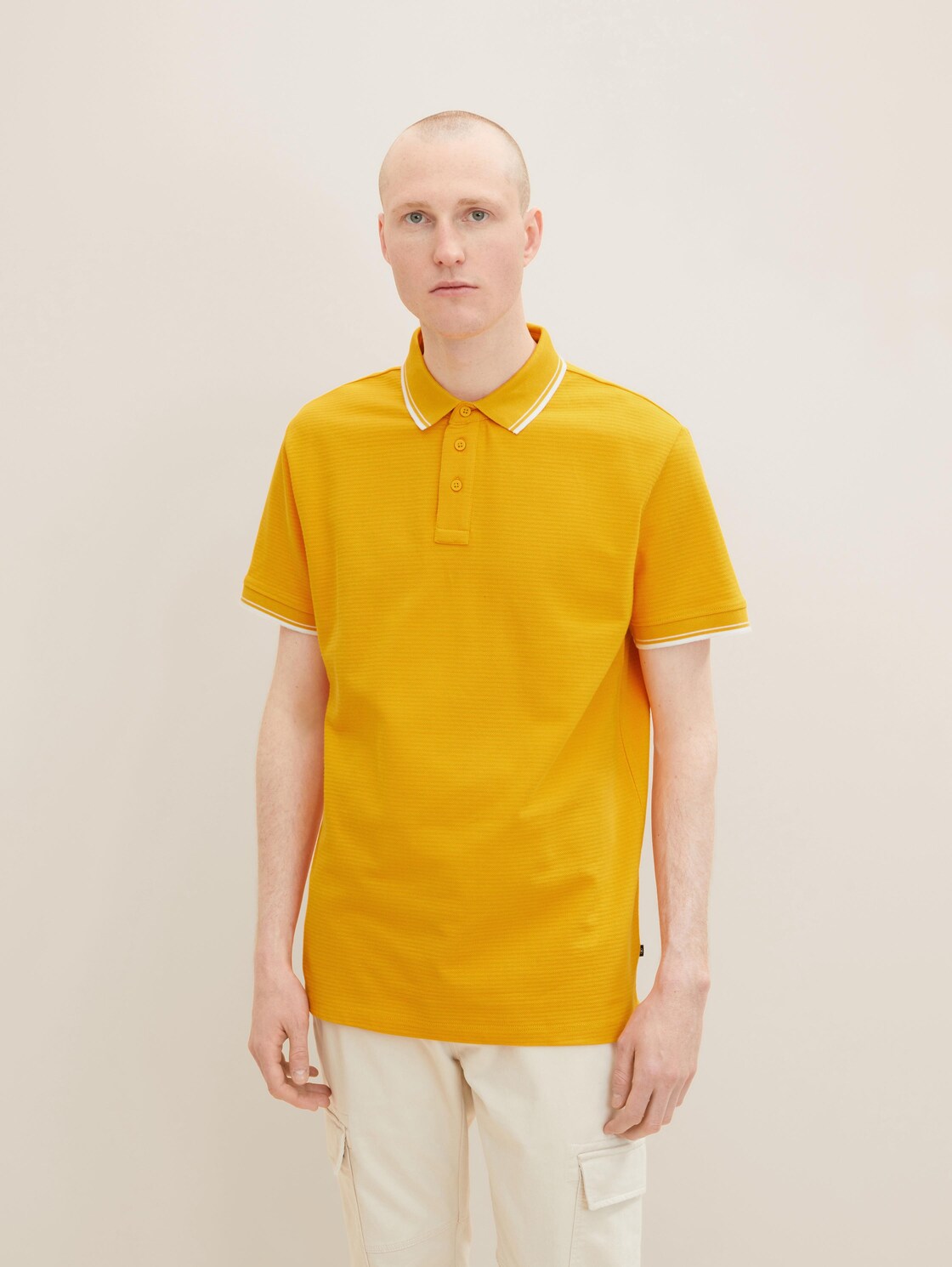 Artikel klicken und genauer betrachten! - TOM TAILOR Herren Basic Poloshirt , gelb, Gr. XXL | im Online Shop kaufen