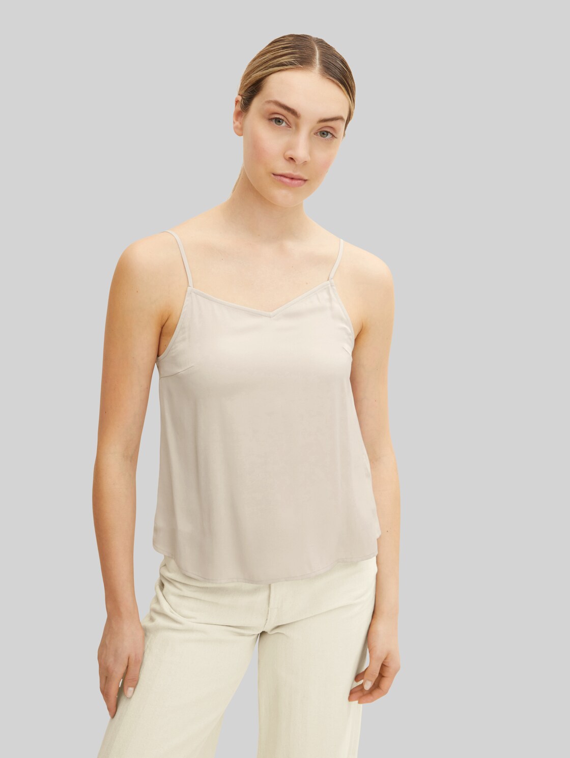 TOM TAILOR Damen Blusentop, beige, Gr. 36,
