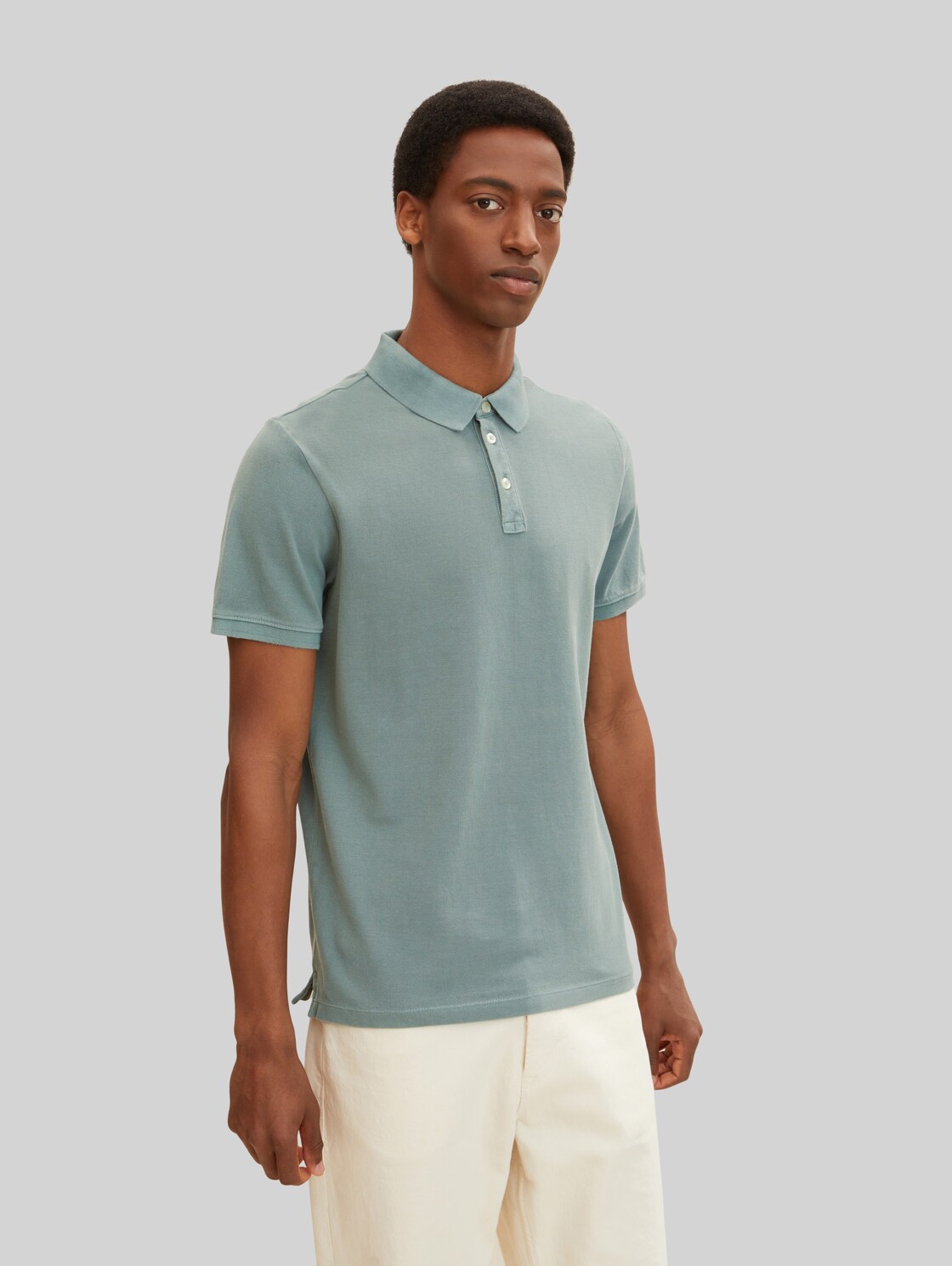 TOM TAILOR Herren Poloshirt mit Piqué Struktur, grün, Gr. XXL,