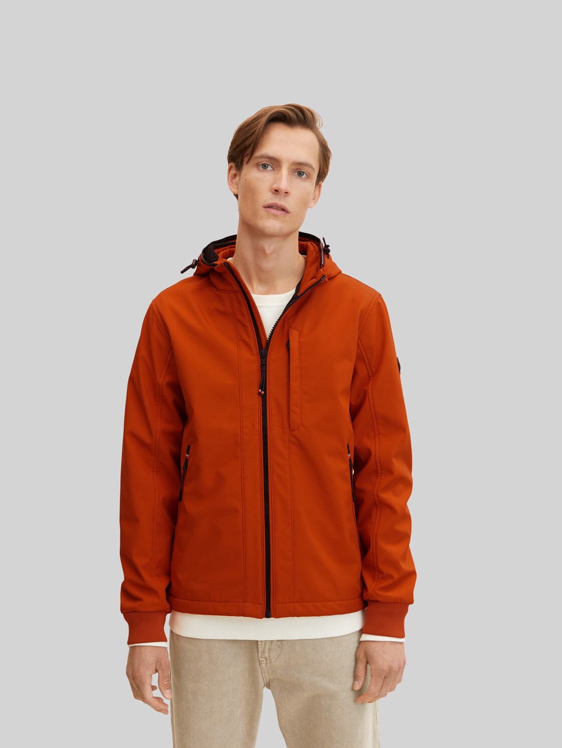 TOM TAILOR Herren Softshell Jacke, orange, Gr. XL,