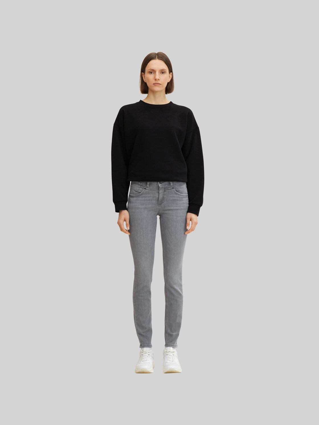 TOM TAILOR Damen Alexa Skinny Jeans, grau, Gr. 26/30,