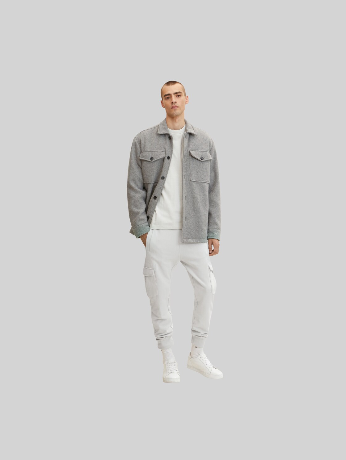TOM TAILOR Herren Cargo Jogginghose, grau, Gr. XL,