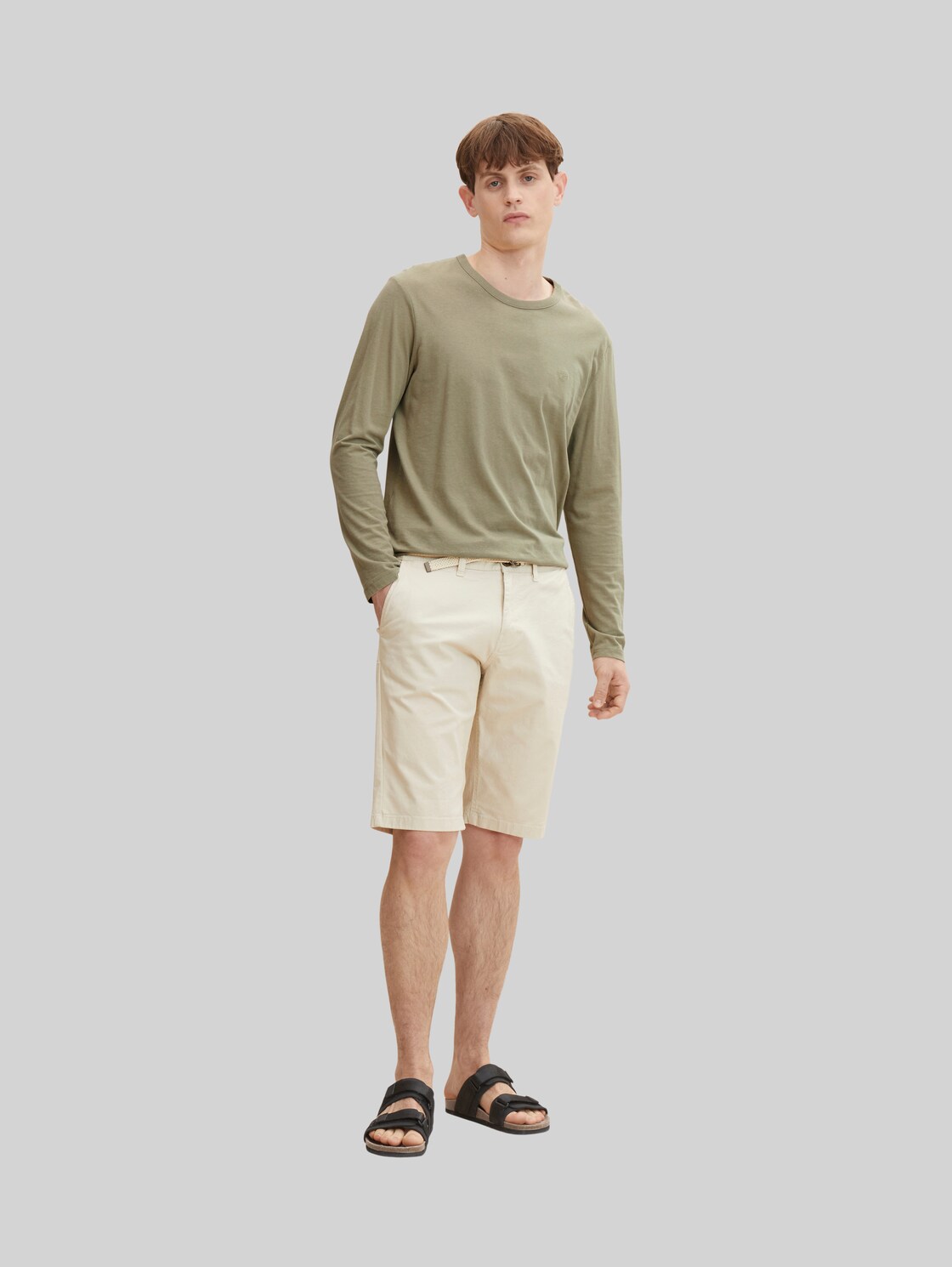 TOM TAILOR Herren Chino Shorts, beige, Gr. 33,