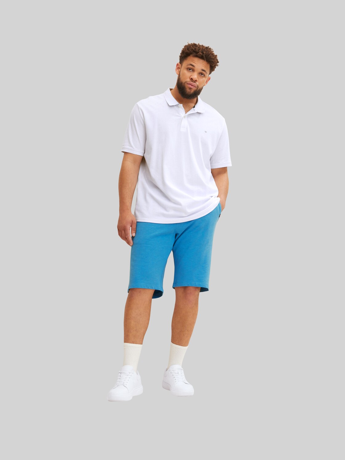 TOM TAILOR Herren Basic Sweatshorts, blau, Gr. 5XL,