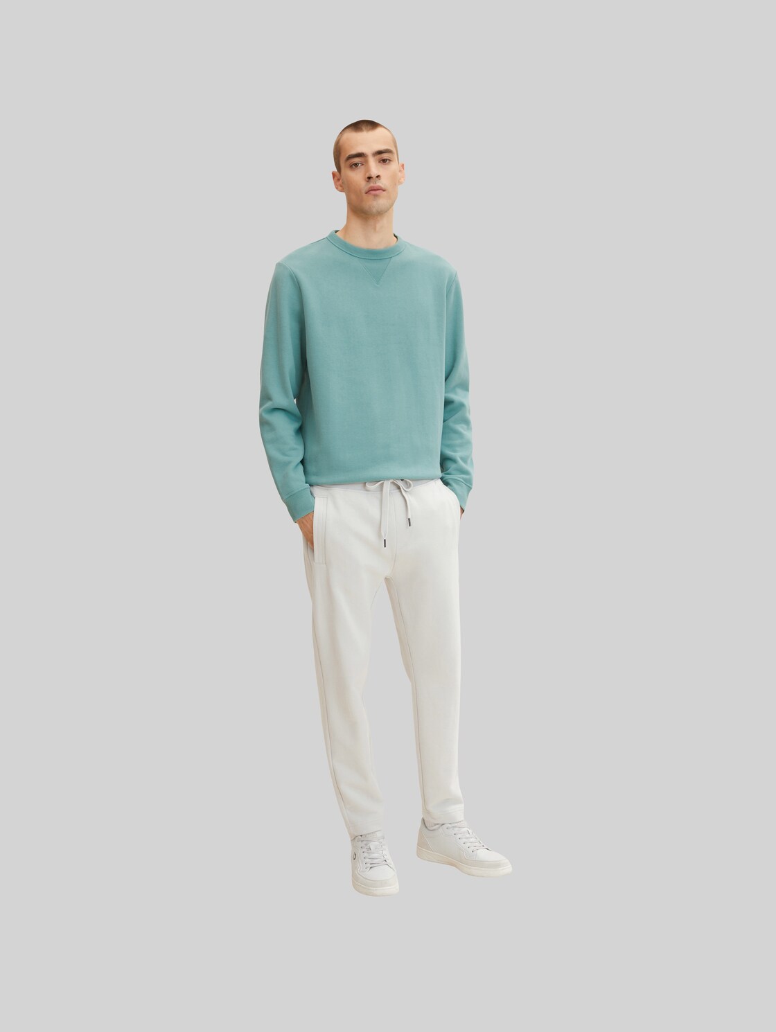 TOM TAILOR Herren Basic Jogginghose, grau, Gr. XL,