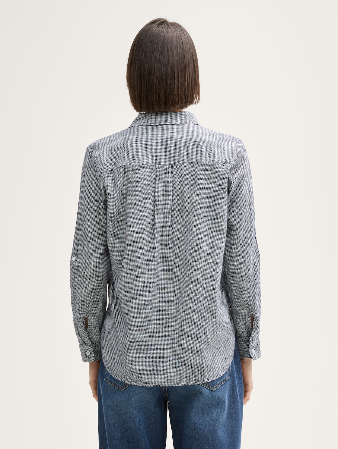 Thumbnail - TOM TAILOR Damen Bluse mit Brusttaschen, blau, Meliert, Gr. 42