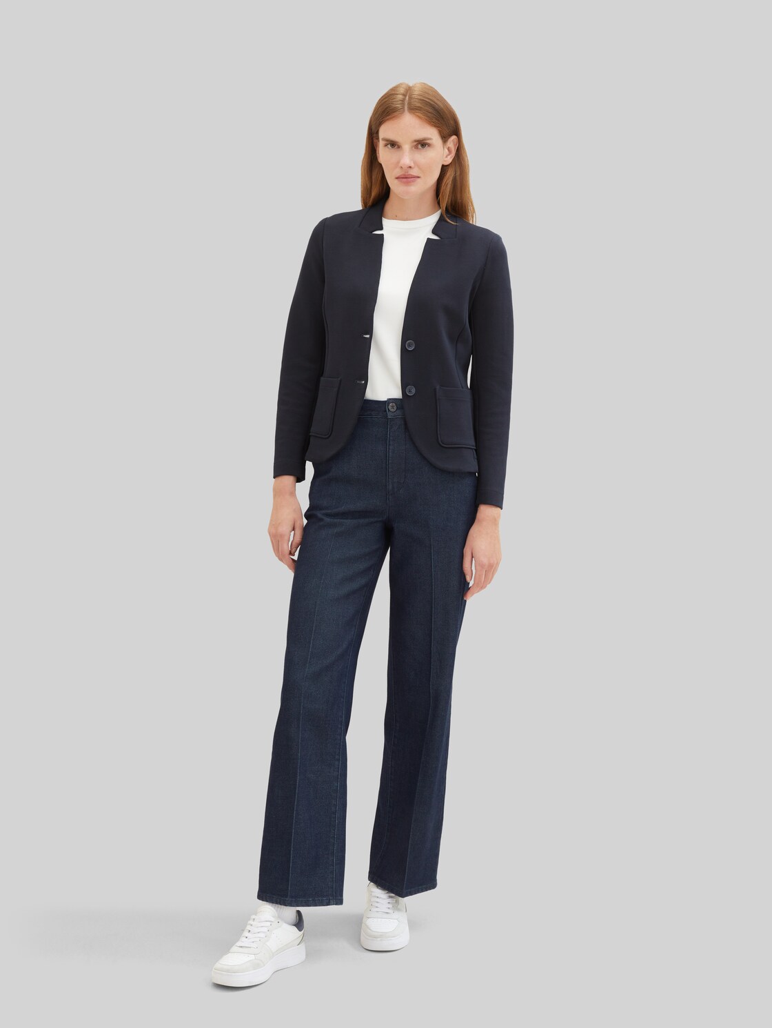 Slim Fit Blazer mit Ottoman Struktur