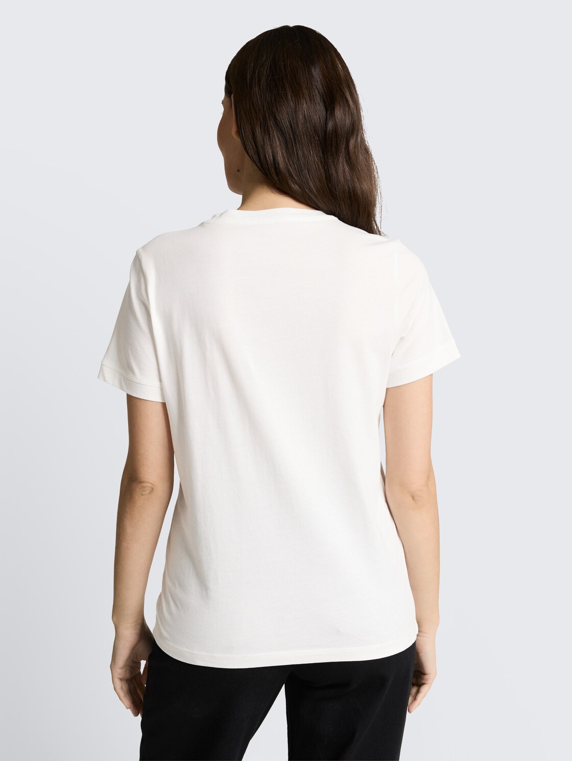 Thumbnail - TOM TAILOR Damen T-Shirt mit Logo-Stickerei, weiß, Uni, Gr. XS