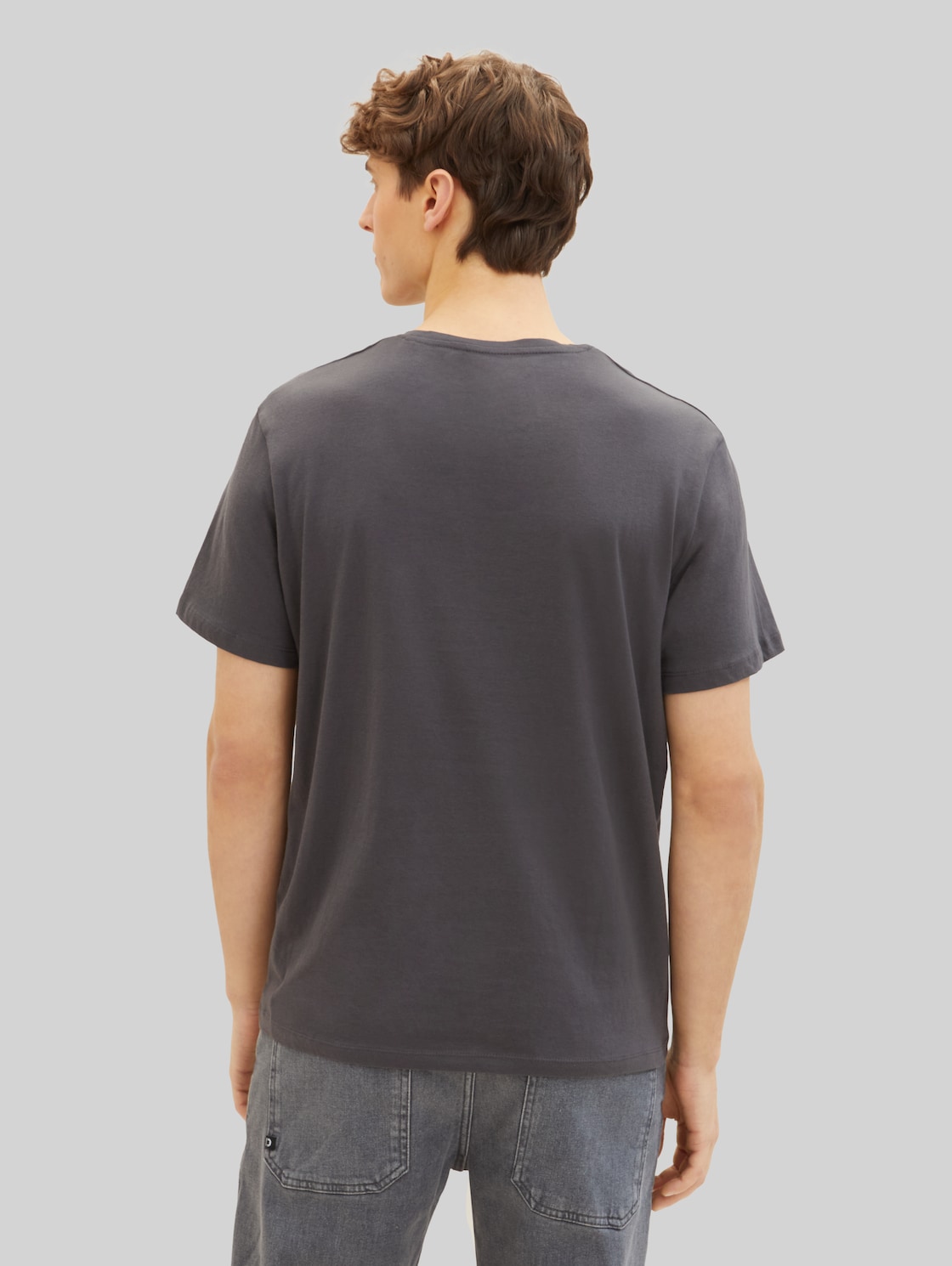  Tom Tailor Herren T-shirt Mit Logo Print, Schwarz, Uni, Gr. Xxl 