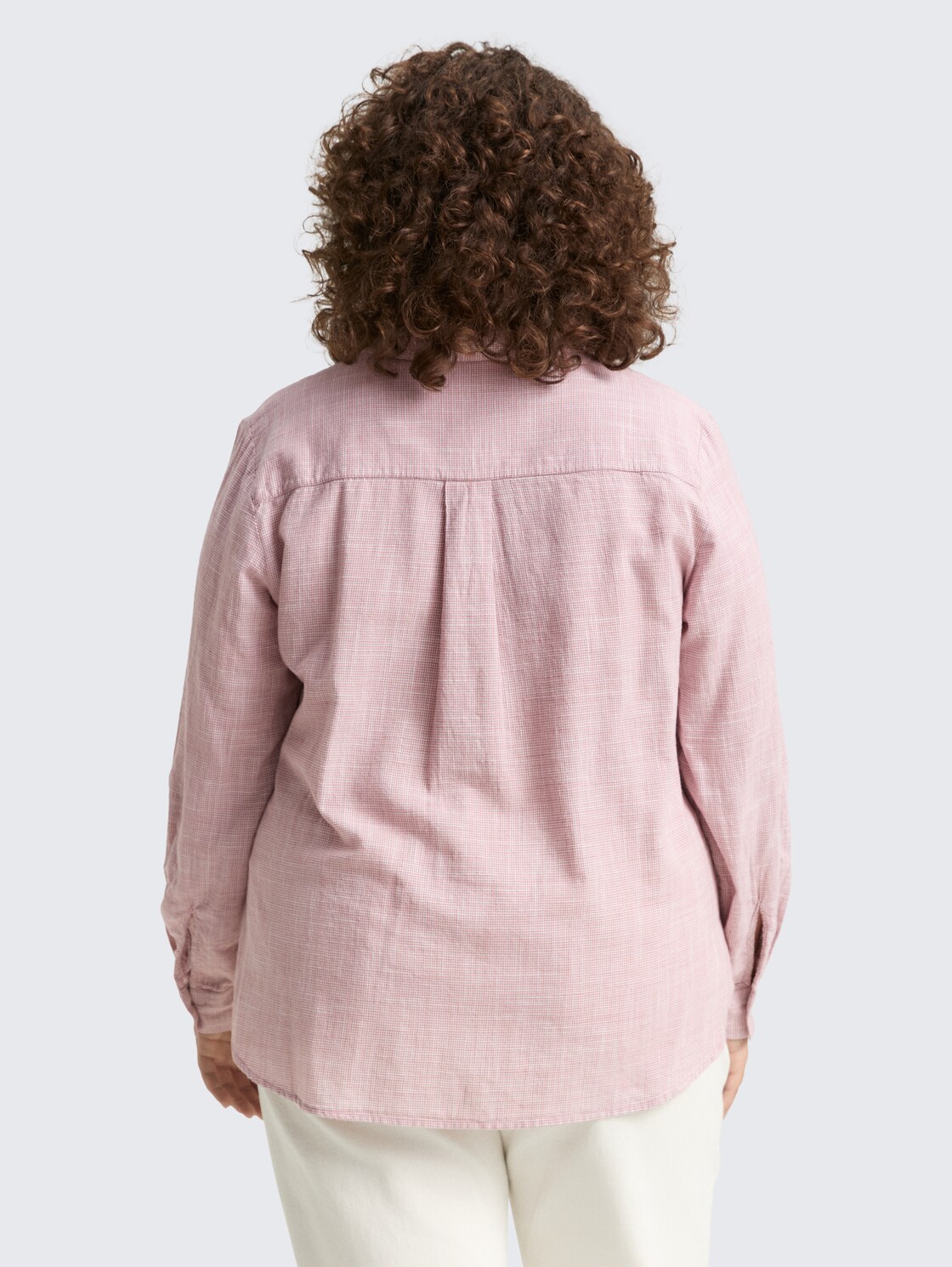 Thumbnail - TOM TAILOR Damen Plus Size - Bluse mit Brusttaschen, rosa, Uni, Gr. 52