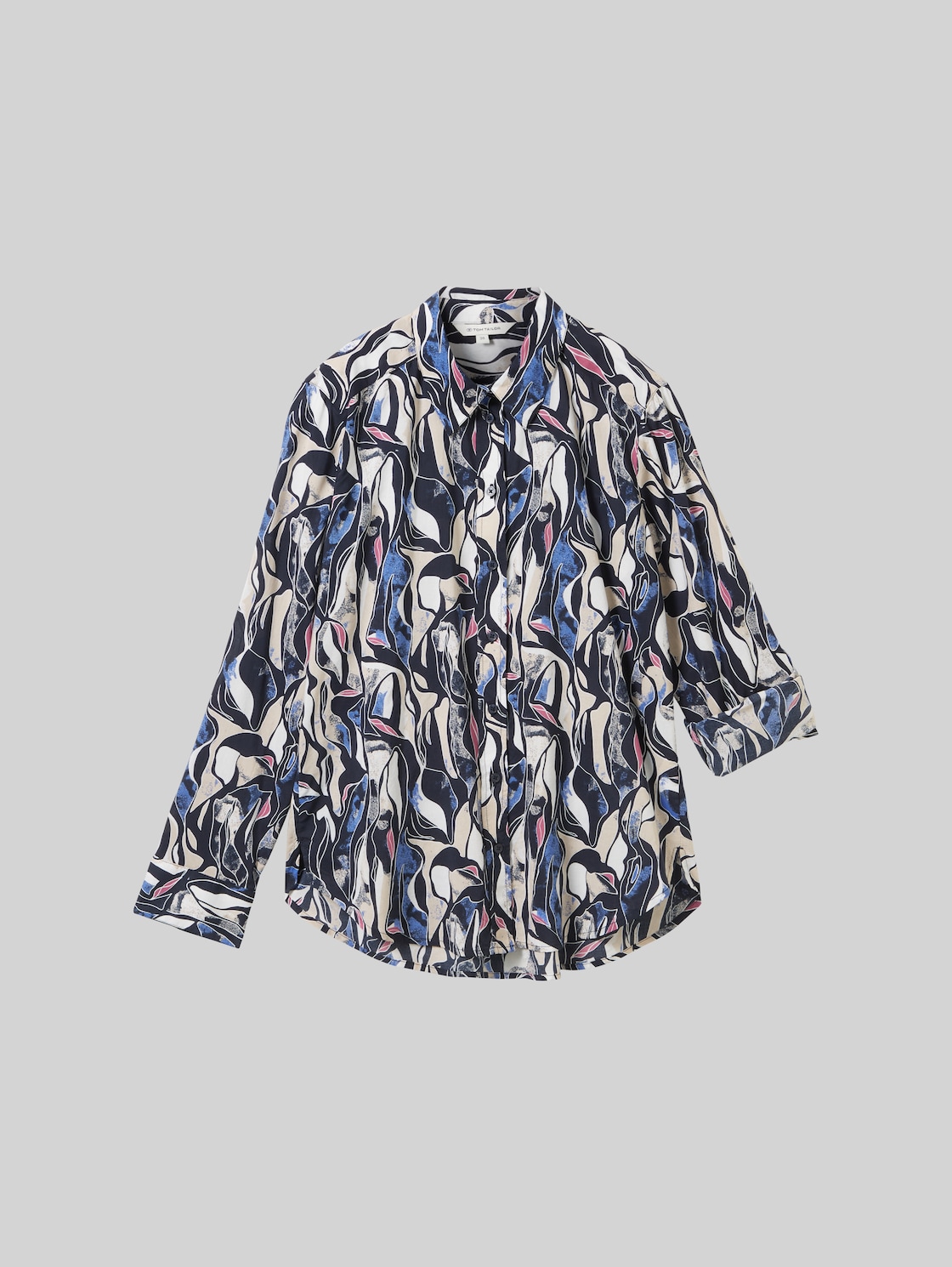 TOM TAILOR Damen Bluse mit Muster, blau, Gemustert, Gr. 36