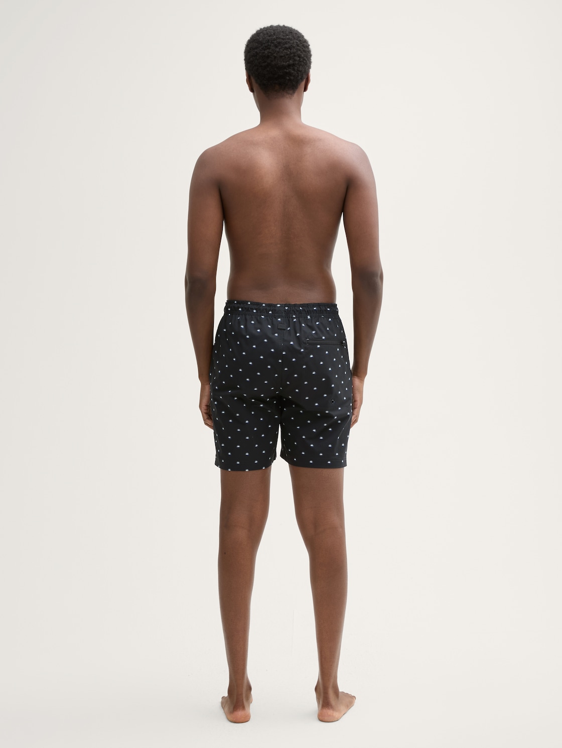 Thumbnail - TOM TAILOR DENIM Herren Badeshorts mit Print, schwarz, Gepunktet, Gr. L