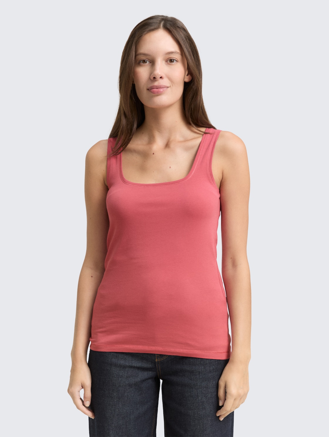 Thumbnail - TOM TAILOR Damen Basic Top im 2er-Pack, rot, Uni, Gr. XXXL