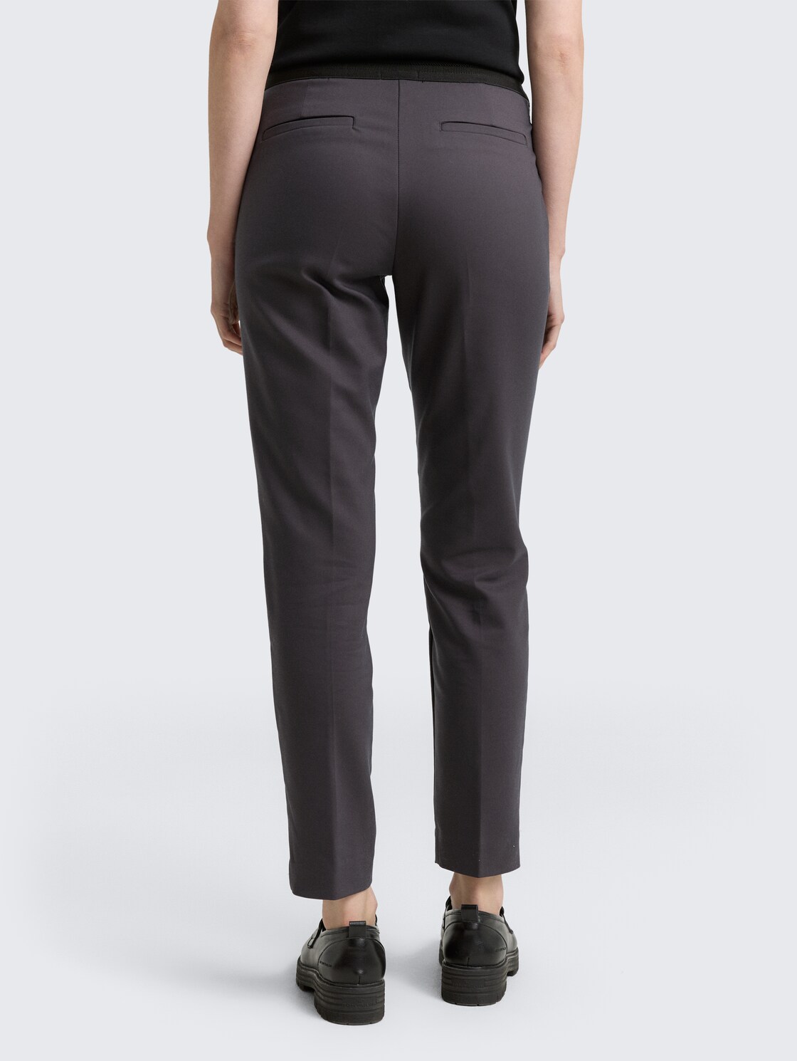 Thumbnail - TOM TAILOR Damen TTMIA Slim Hose, grau, Uni, Gr. 38/30