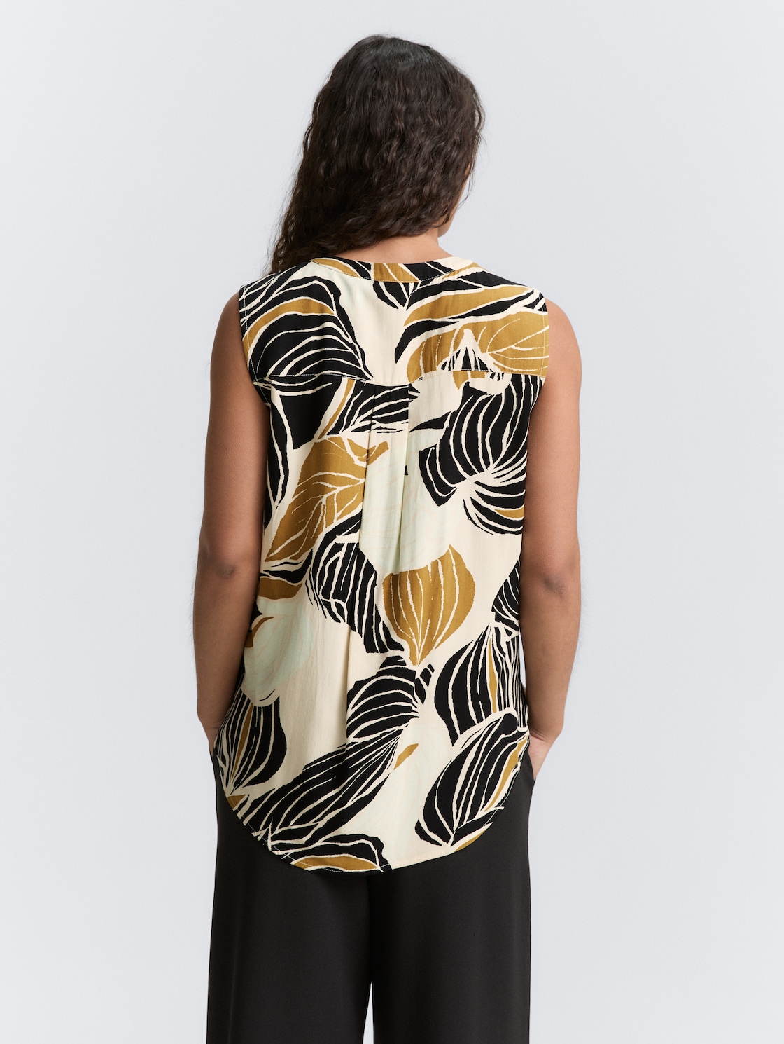 Thumbnail - TOM TAILOR Damen Blusentop mit Muster, beige, Gemustert, Gr. 44