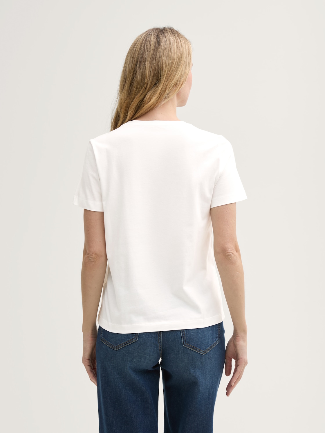 Thumbnail - TOM TAILOR Damen T-Shirt mit Print, weiß, Uni, Gr. XS