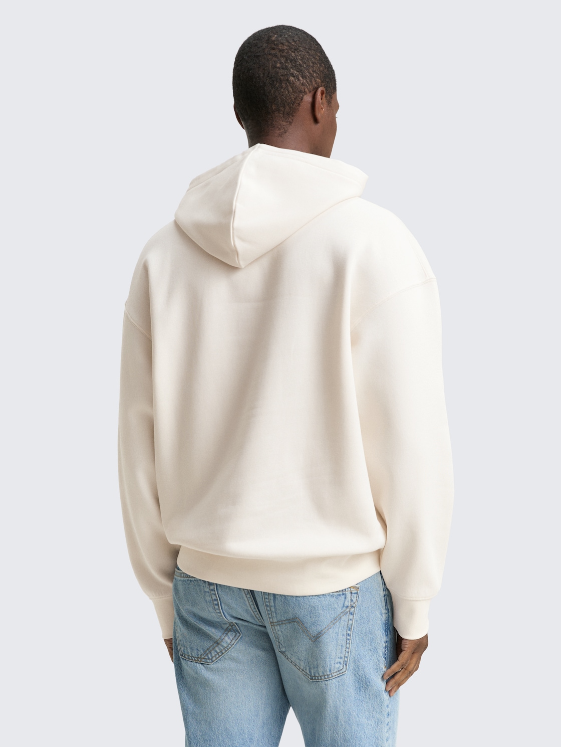Thumbnail - TOM TAILOR DENIM Herren Relaxed Hoodie Sweatshirt mit Logo-Print, braun, Uni, Gr. L