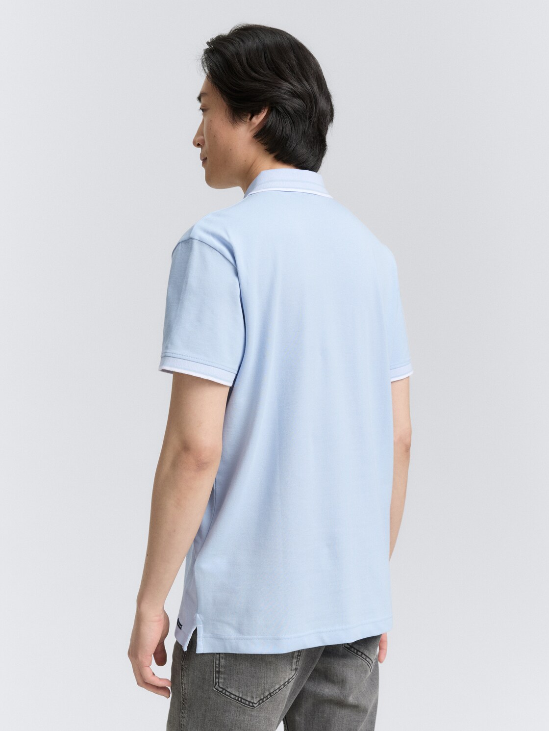 Thumbnail - TOM TAILOR Herren Piqué Poloshirt mit Stretch, blau, Uni, Gr. L