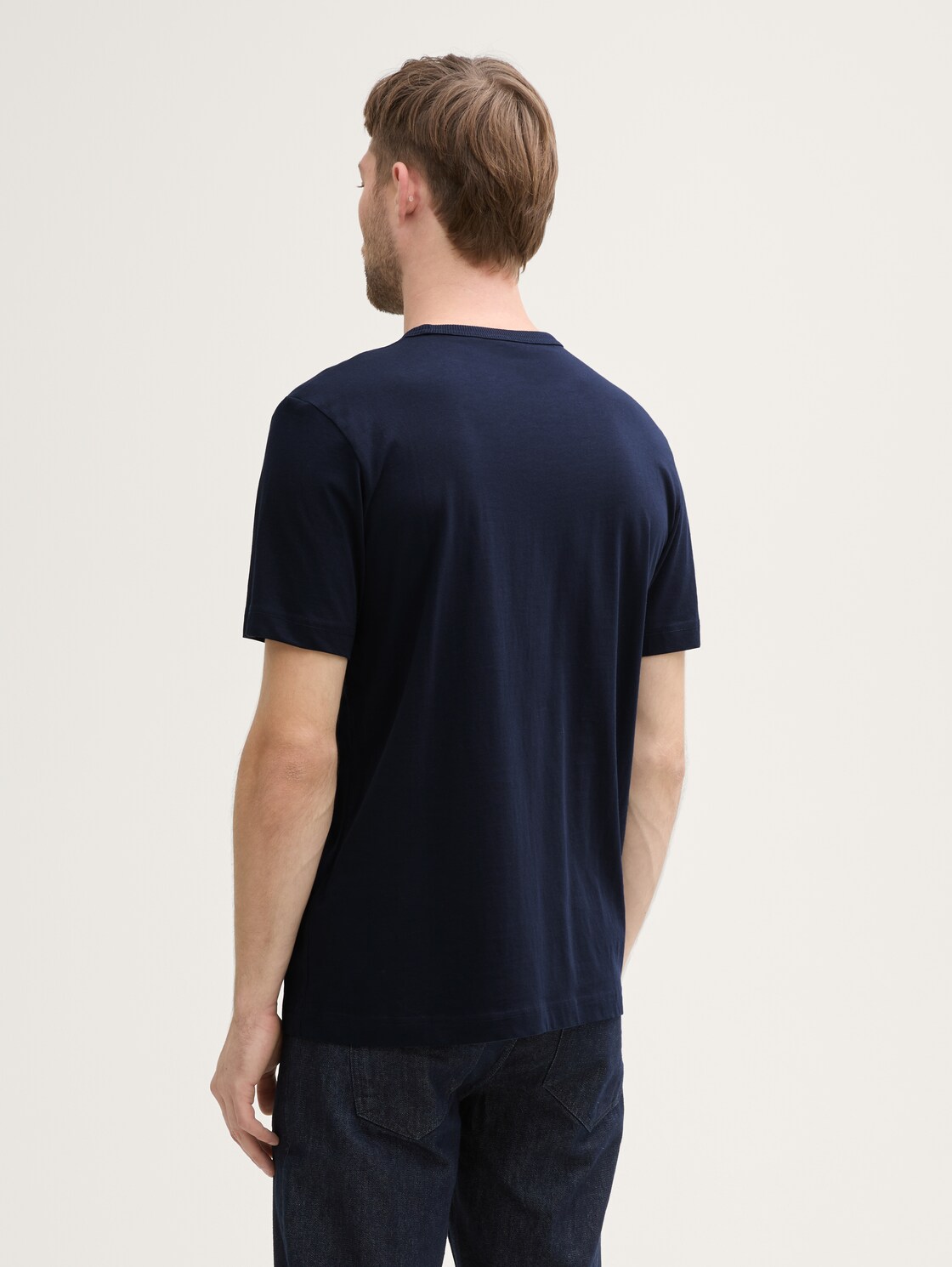 Thumbnail - TOM TAILOR Herren T-Shirt mit Brusttasche, blau, Uni, Gr. XL