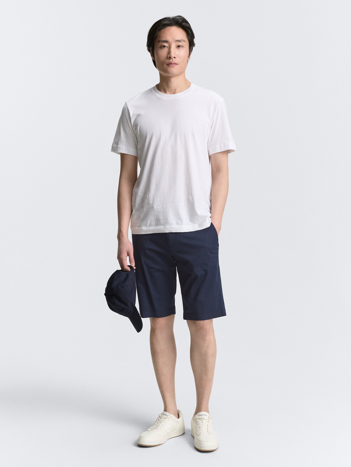 Thumbnail - TOM TAILOR Herren Lightweight Chino Shorts mit Kordelzug, blau, Uni, Gr. 29