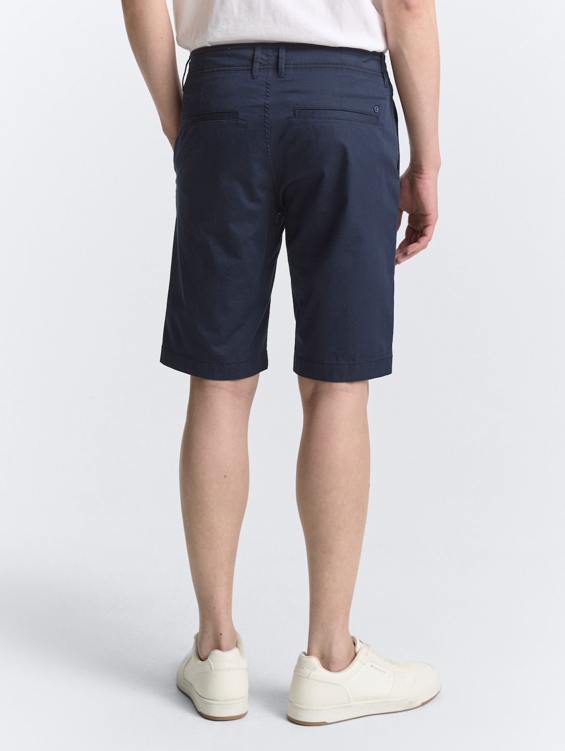 Thumbnail - TOM TAILOR Herren Lightweight Chino Shorts mit Kordelzug, blau, Uni, Gr. 29