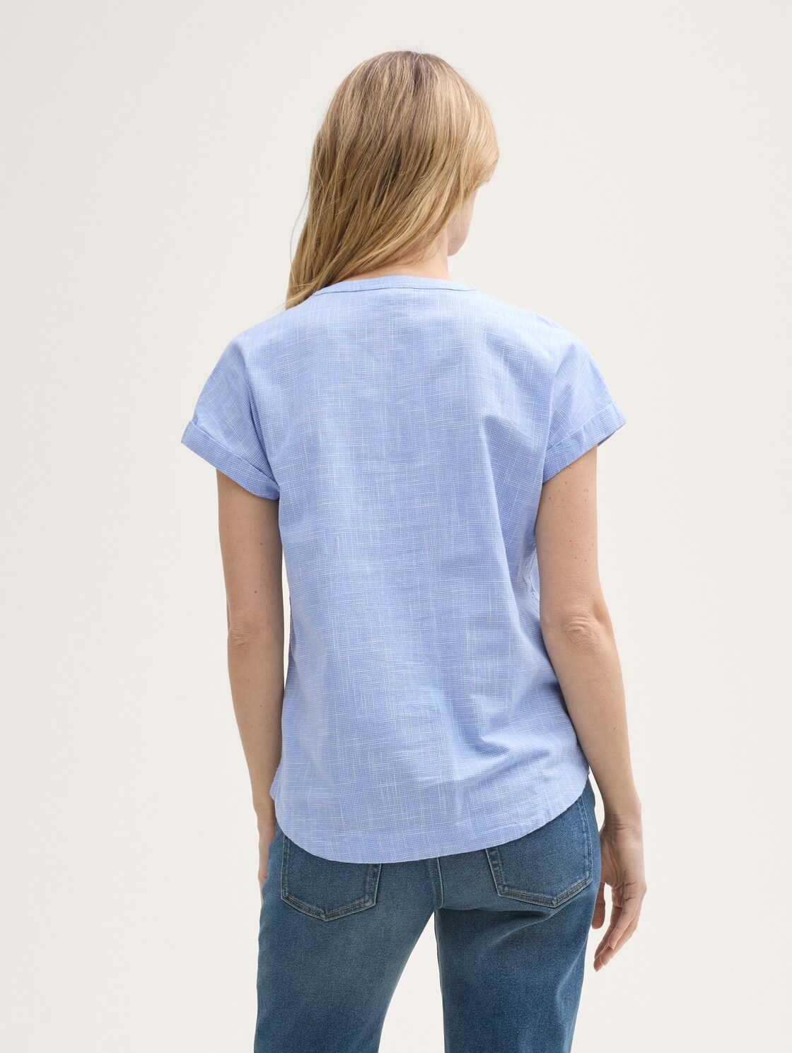 Thumbnail - TOM TAILOR Damen Loose Fit Bluse, blau, Uni, Gr. 46