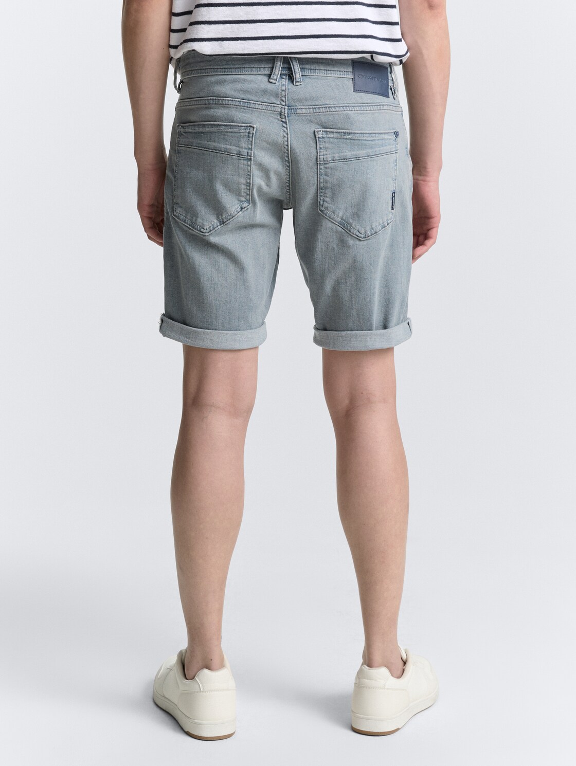 Thumbnail - TOM TAILOR Herren TTJOSH REGULAR SLIM Jeans Shorts mit Stretch, blau, Uni, Gr. 36