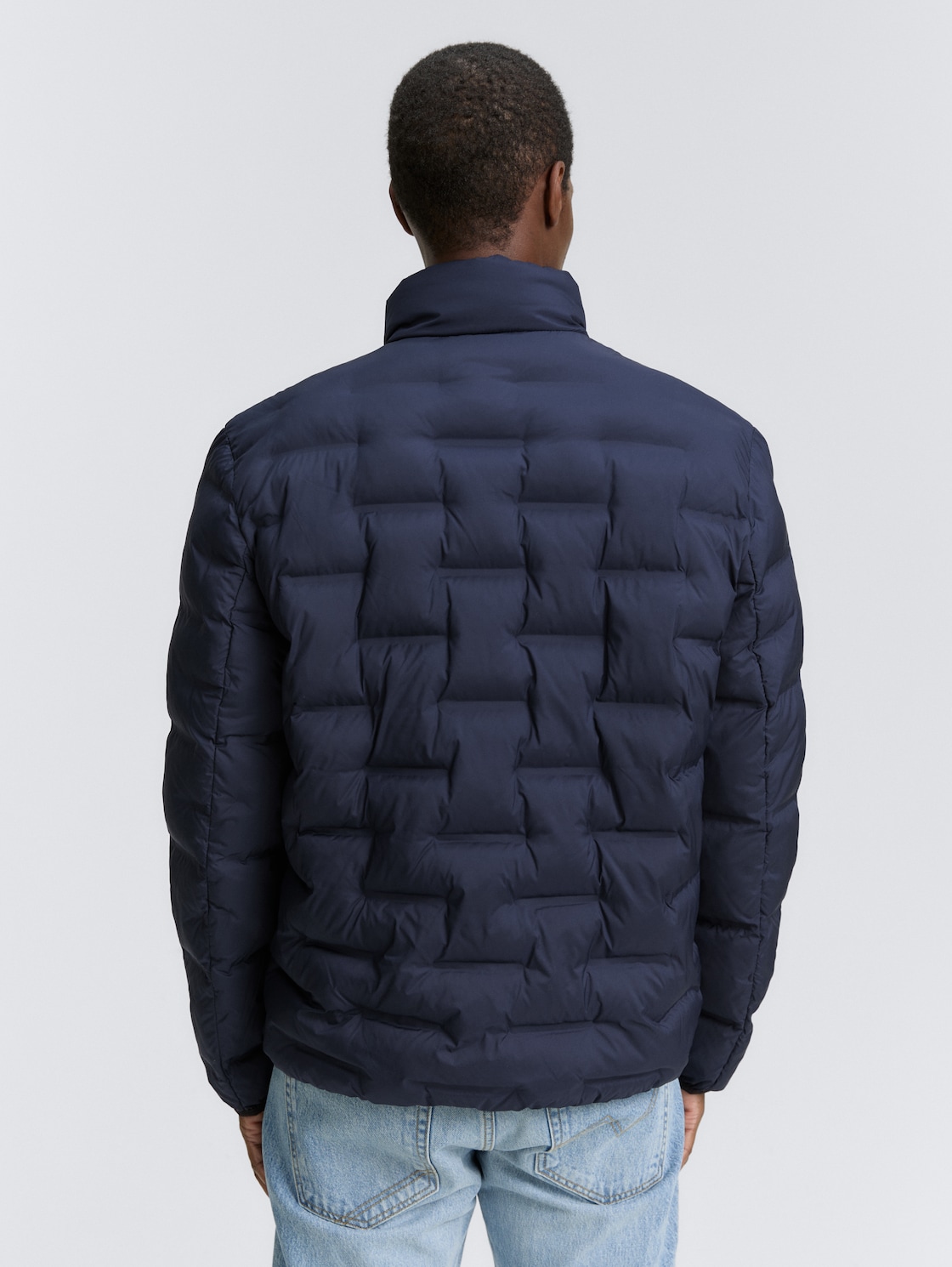 Thumbnail - TOM TAILOR DENIM Herren Lightweight Steppjacke mit Stehkragen, blau, Uni, Gr. S
