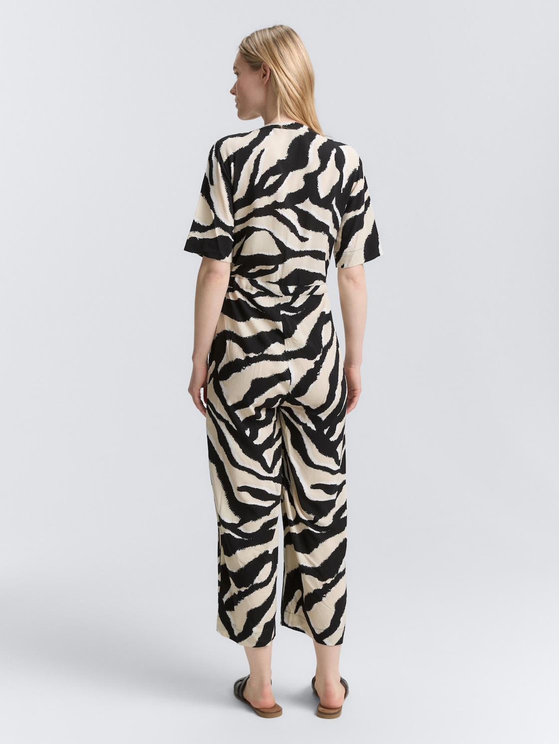 Thumbnail - TOM TAILOR Damen Jumpsuit mit Muster, braun, Gemustert, Gr. 36