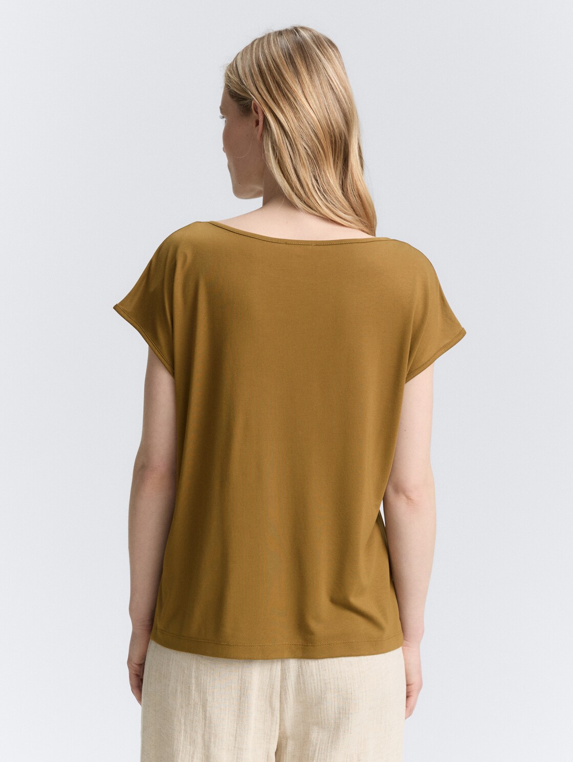 Thumbnail - TOM TAILOR Damen T-Shirt mit Cut-Outs, grün, Uni, Gr. XS