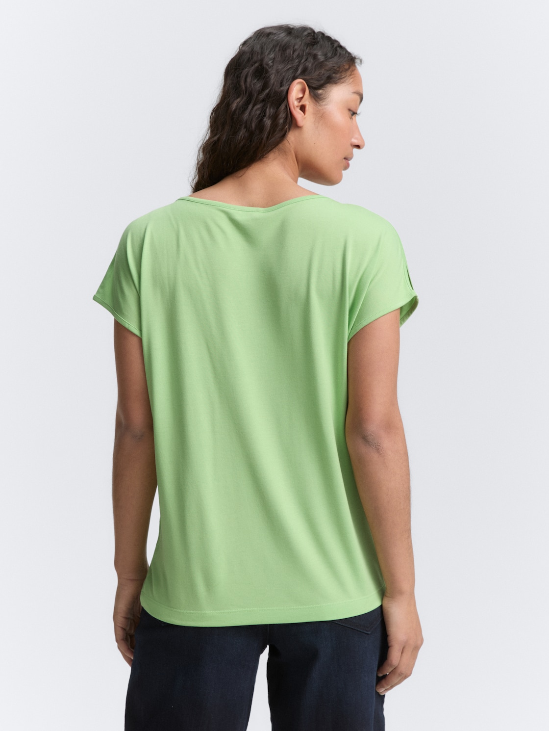 Thumbnail - TOM TAILOR Damen T-Shirt mit Cut-Outs, grün, Uni, Gr. XXL
