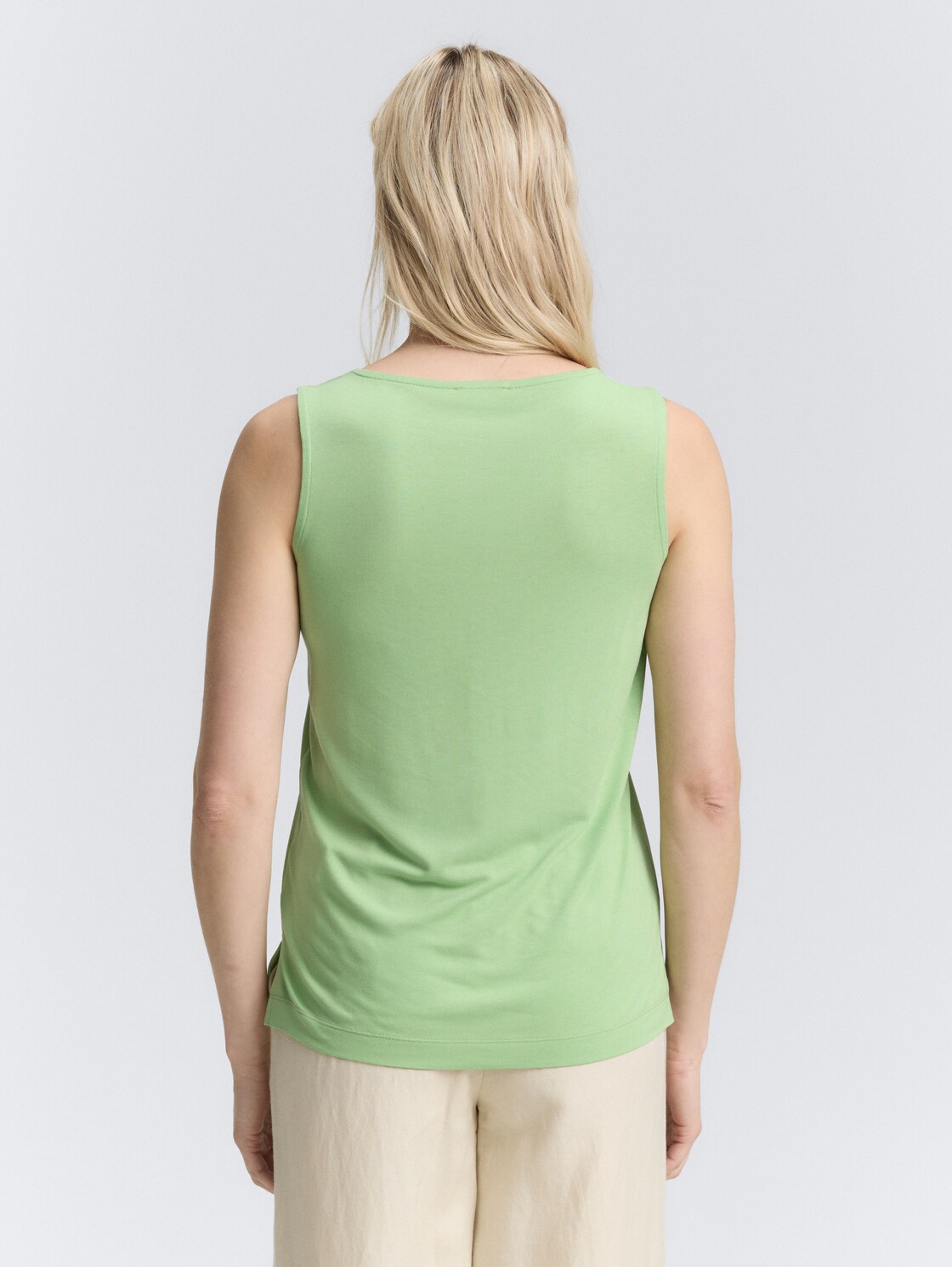 Thumbnail - TOM TAILOR Damen Top mit Cut-Out-Detail, grün, Uni, Gr. L