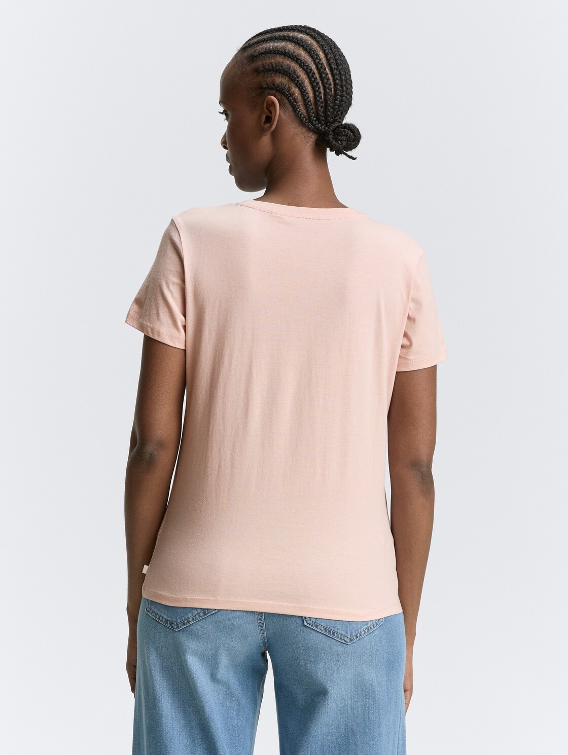 Thumbnail - TOM TAILOR DENIM Damen T-Shirt mit Print, rosa, Uni, Gr. M