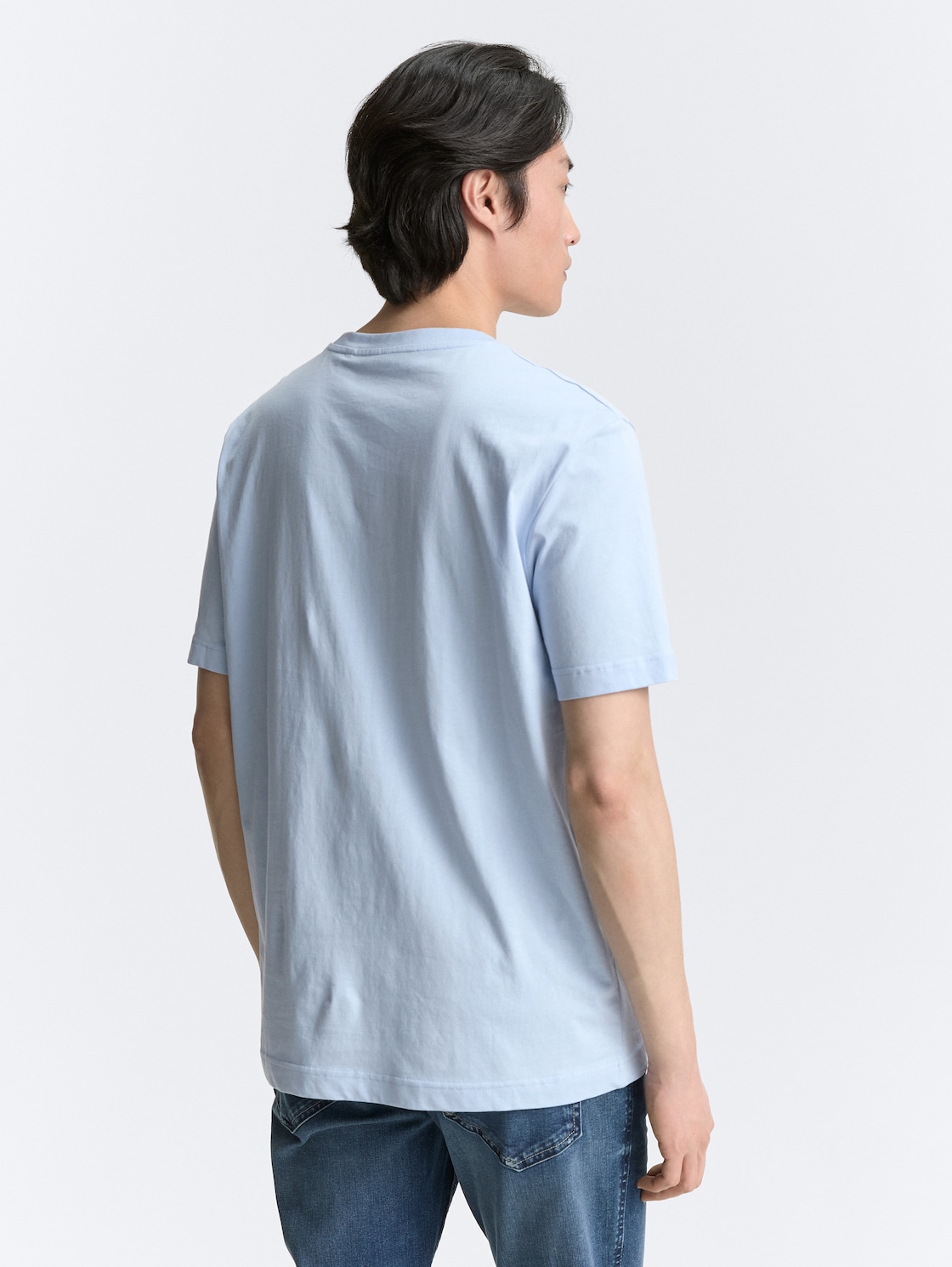 Thumbnail - TOM TAILOR Herren T-Shirt mit Print, blau, Uni, Gr. XXXL