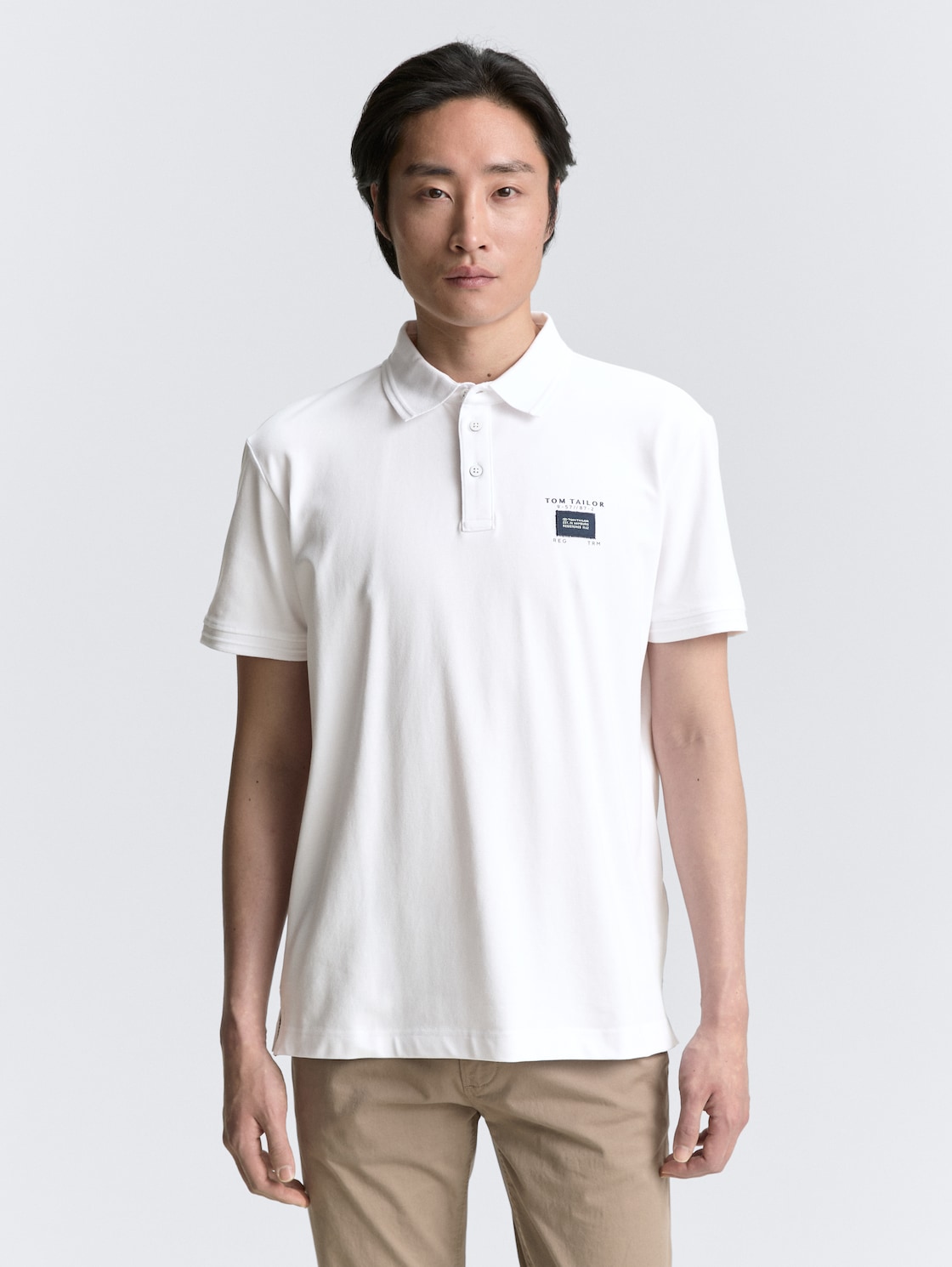 Thumbnail - TOM TAILOR Herren Piqué Poloshirt mit Stretch, weiß, Uni, Gr. XXXL