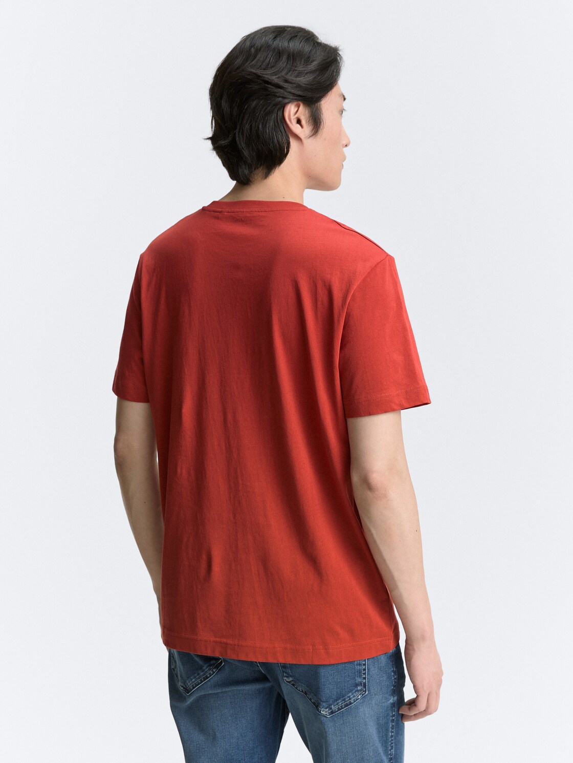 Thumbnail - TOM TAILOR Herren T-Shirt mit Logo-Print, rot, Uni, Gr. XXL