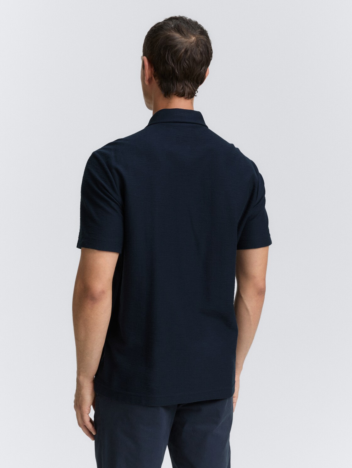 Thumbnail - TOM TAILOR Herren Regular Fit Kurzarmhemd aus Jersey, blau, Uni, Gr. XXL
