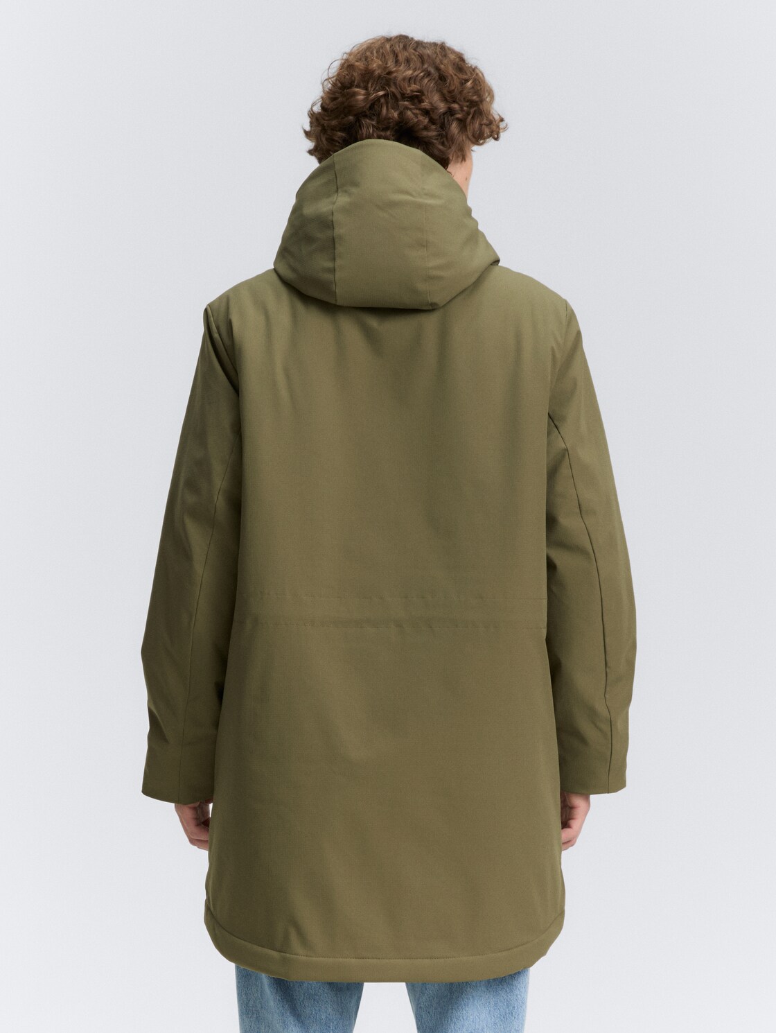 Thumbnail - TOM TAILOR DENIM Herren Parka mit wasserabweisender Funktion, grün, Uni, Gr. L
