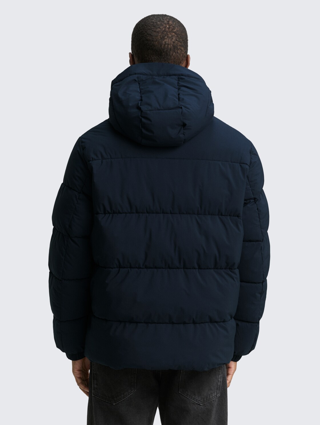 Thumbnail - TOM TAILOR DENIM Herren Lightweight Pufferjacke mit Kapuze, blau, Uni, Gr. L