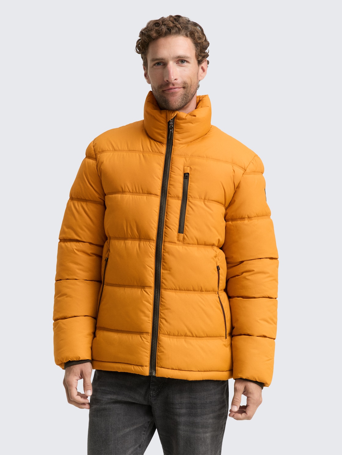 Thumbnail - TOM TAILOR Herren Puffer-Jacke aus wasserabweisendem Material, braun, Uni, Gr. XXL
