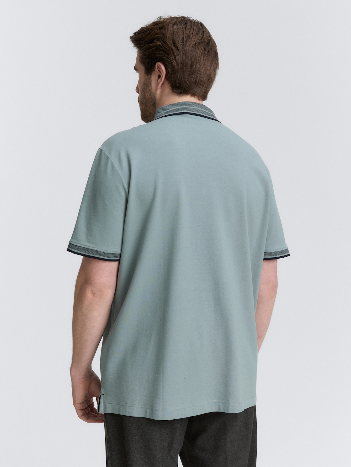Thumbnail - TOM TAILOR Herren Plus Size - Piqué Poloshirt mit Stretch, grün, Uni, Gr. 2XL