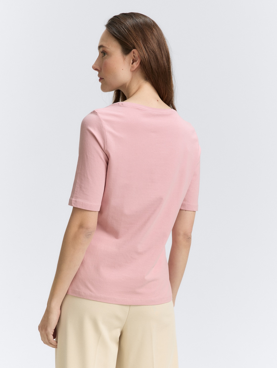 Thumbnail - TOM TAILOR Damen T-Shirt mit Print, rosa, Uni, Gr. XL